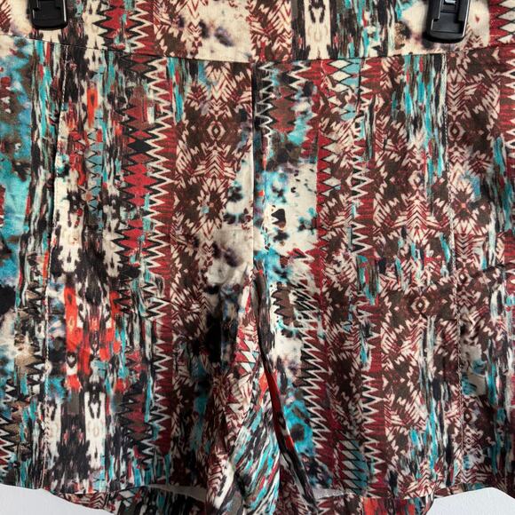 WORTH New York Silk Shorts Abstract Dressy Seam Front w/Pockets Size 0 - Picture 3 of 7